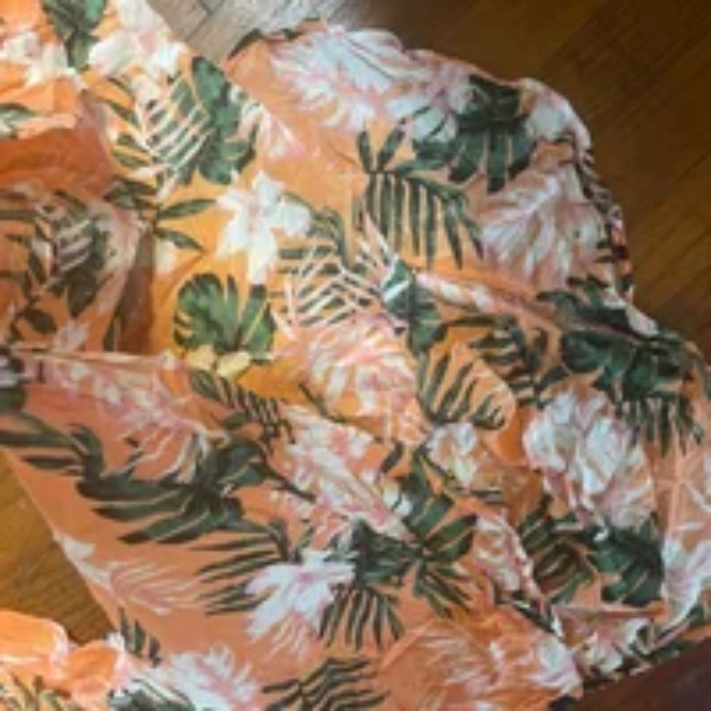 Peach Orange Wrap Pants - Picture 3 of 4
